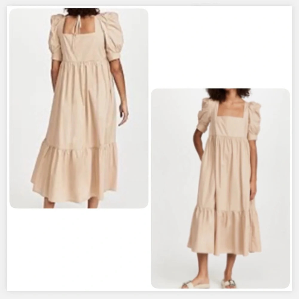 EN SAISON TAN COTTAGECORE  CAP SLEEVES‎ DRESS